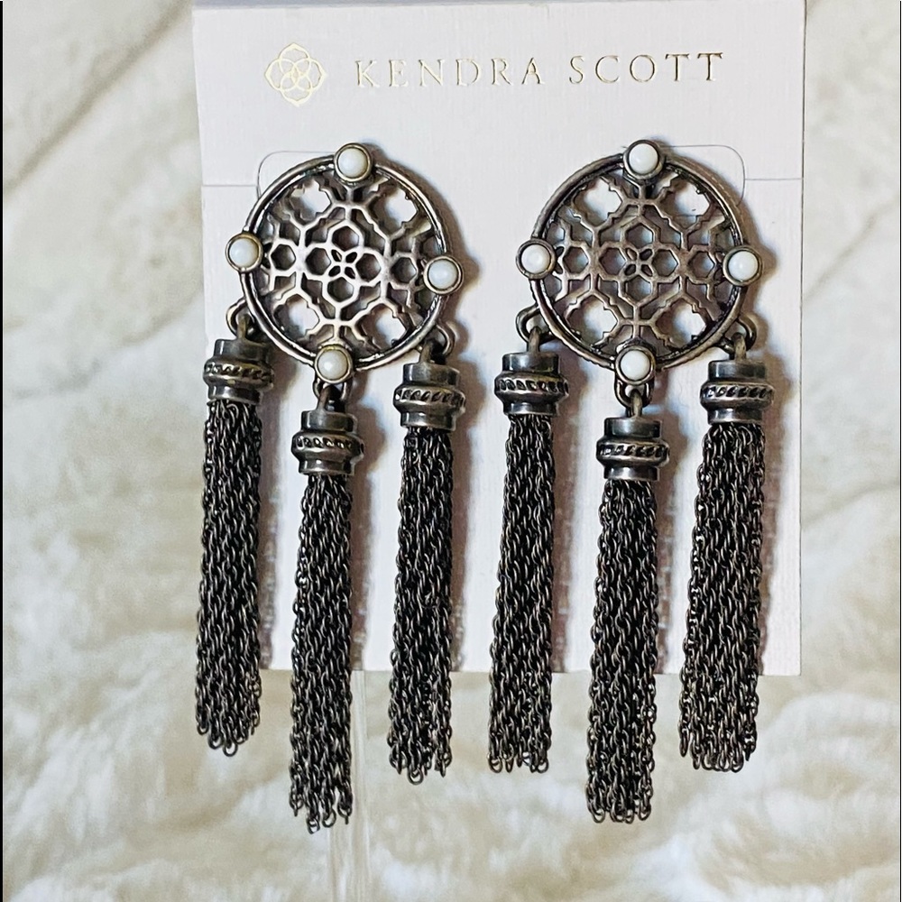Kendra Scott Antique Silver Adam  Earrings